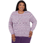 Plus Size Alfred Dunner Vail Space Dye Rib Knit Sweater - image 1