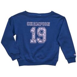 Girls (7-16) Champion® Crochet Varsity Off The Shoulder Crew