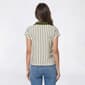 Womens Cure Short Sleeve Stripe Tie Front Hem Blouse - image 2