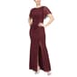 Petite SLNY Flutter Sleeve Solid Glitter Mesh Maxi Dress - image 1