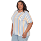 Plus Size Alfred Dunner Out Of The Blue Fringe Stripe Sweater - image 3