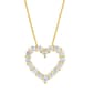 Diamond Classics&#40;tm&#41; 14kt. Gold 1ctw. Diamond Heart Pendant Necklace - image 1