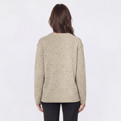 Petite Architect® Long Sleeve Oversized Nep Yarn Sweater