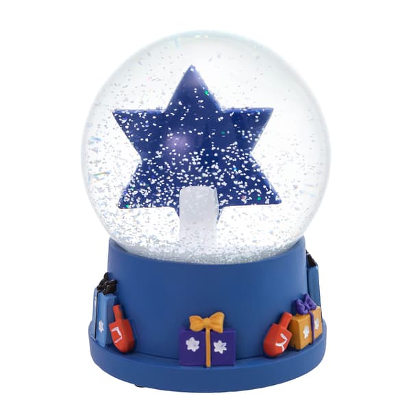 Kurt S. Adler 100mm Musical Hanukkah Star Of David Snowglobe