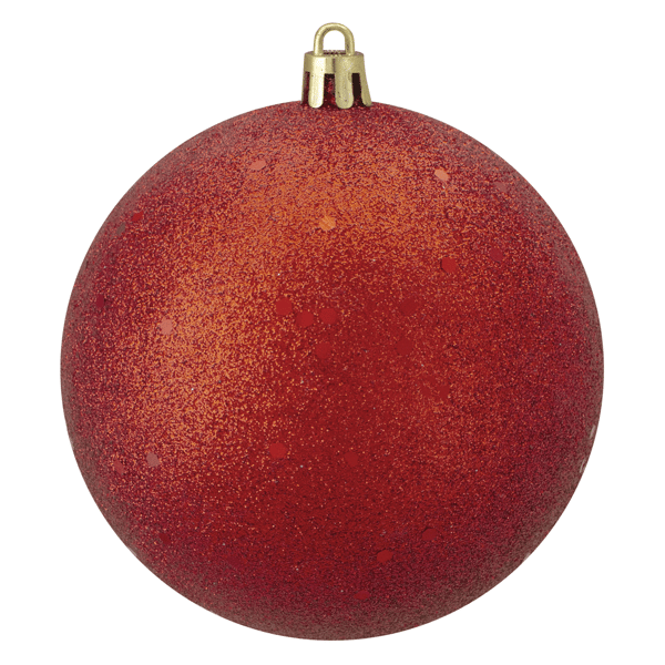 Northlight Red Glittered Shatterproof Christmas Ball Ornament