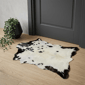 HomeRoots Black & White Cowhide Cowhide Hand Woven Accent Rug - image 1