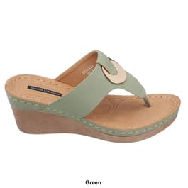 Womens Good Choice Genelle Wedge Flip Flops