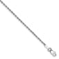 Unisex Gold Classics&#8482; 1.5mm. White Gold Diamond Cut Rope Necklace - image 2