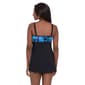 Womens Great Lengths Aqua Floral Empire Princess Seam Swimdress - image 2