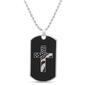 Mens Creed American Flag Cross Design Dog Tag Necklace - image 1
