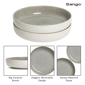 Sango Resona Moss/Cream Large Ceramic Serving Bowl - Set of 2 - image 8