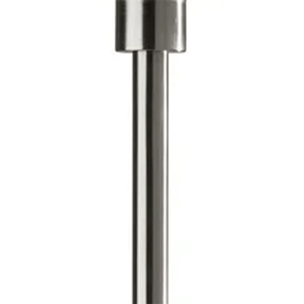 HomeRoots 71in. Silver LED Torchiere Floor Lamp With Glass Shade