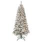 National Tree 6ft. Acacia Flocked Pre-Lit Christmas Tree - image 1