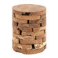 9th & Pike&#40;R&#41; Brown Teak Natural Side Table - image 1