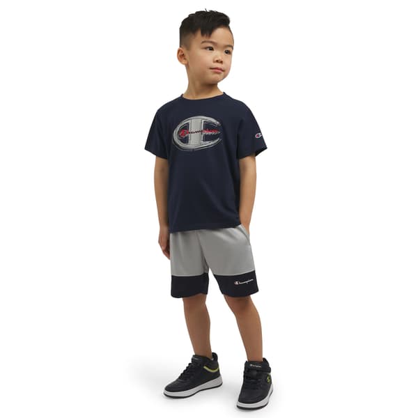 Boys (4-7) Champion® Brand Graphic Logo Tee & Mesh Shorts Set