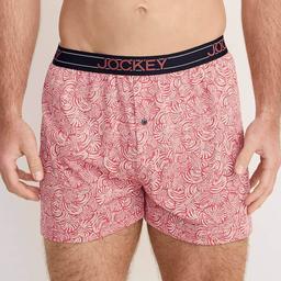 Mens Jockey(R) Single Knit Boxers - Red Shells