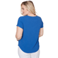 Petite Alfred Dunner The Royal Treatment Keyhole Neck Blouse - image 2