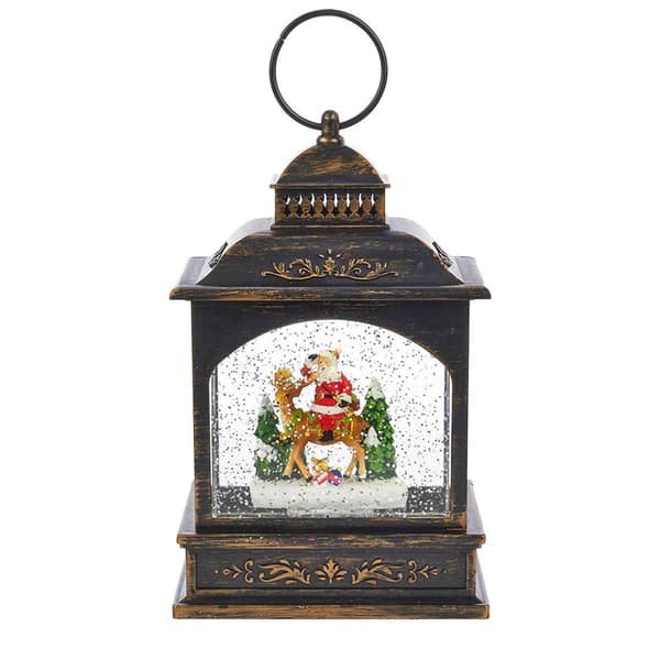 Kurt Adler 9-Inch LED Santa Lantern with Motion - image 