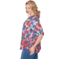 Plus Size Ruby Rd. French Riviera Pleated Floral Lace Trim Blouse - image 4