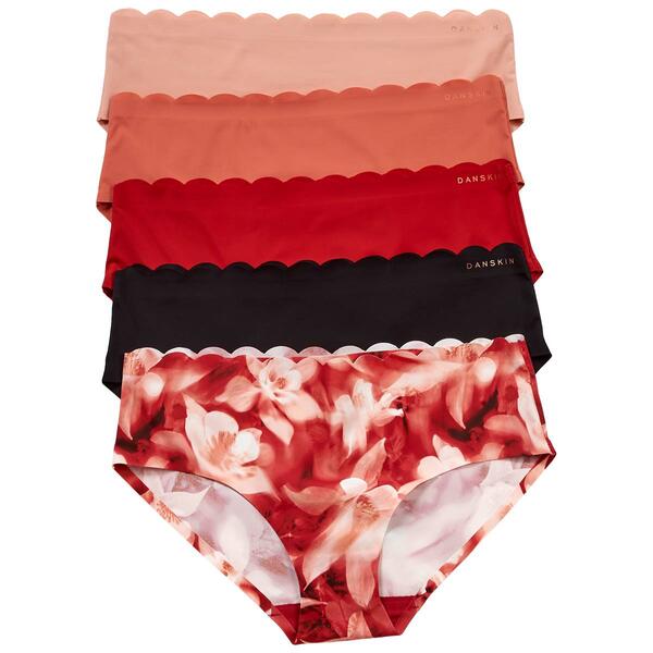 Womens Danksin 5pk. Bonded Micro Hipster Panties DS7254-5PKBH - image 