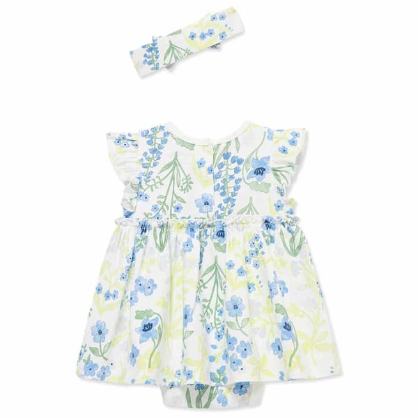 Baby Girl (3-12M) Little Me® 2pc. Bluebells Bodysuit Dress