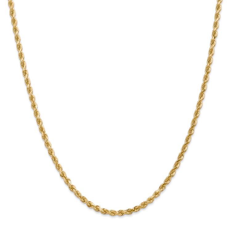 Gold Classics(tm) 3mm. 14k Diamond Cut Rope Chain Necklace