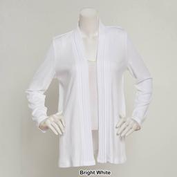 Petite Hasting &amp; Smith Long Sleeve Pleat Front Open Cardigan