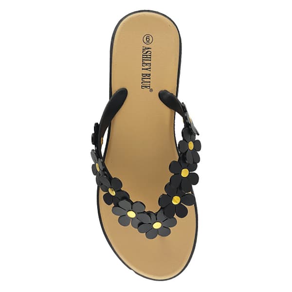 Womens Ashley Blue Daisy Days Jelly Flip Flops