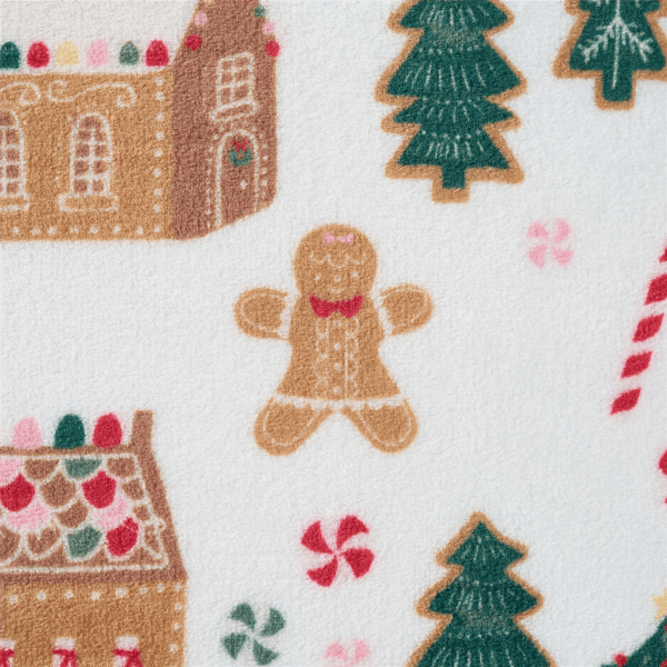 Hallmark Gingerbread 2pc. Holiday Plush Throw & Pillow Set