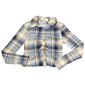 Girls &#40;7-16&#41; No Comment Ruched Button Front Shirt - Maran Plaid - image 1