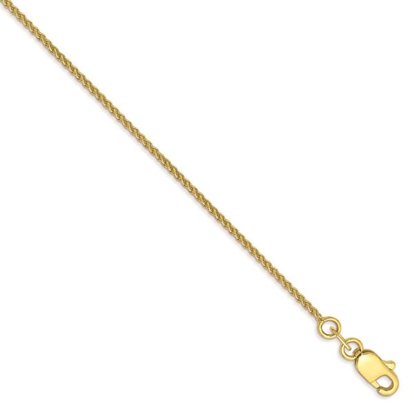 Gold Classics(tm) 10kt. 1mm 9in. Spiga Chain Ankle Bracelet
