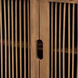 Baxton Studio Clement 2-Door Wood Spindle Accent Storage Cabinet
