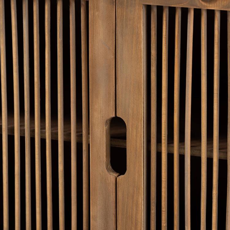 Baxton Studio Clement 2-Door Wood Spindle Accent Storage Cabinet