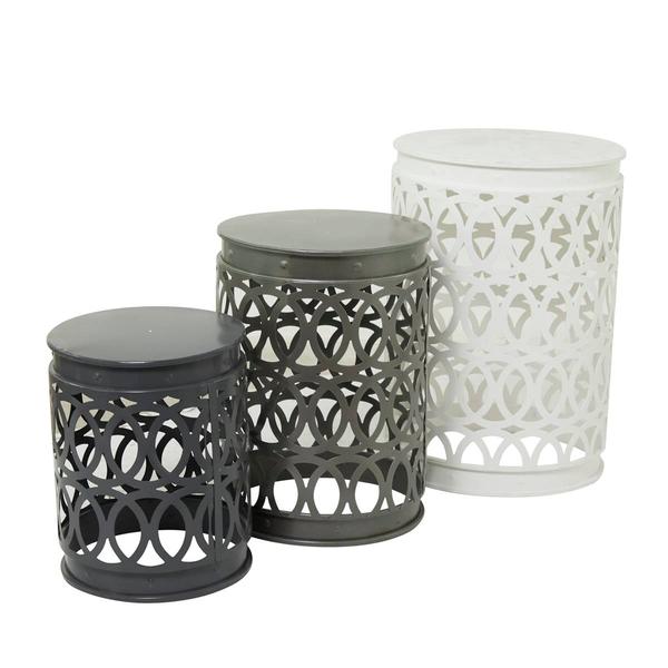 9th & Pike® Multi Metal Contemporary Accent Table - Set of 3