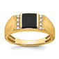 Mens Gentlemens Classics(tm) 14kt. Gold Onyx & 1/8ctw. Diamond Ring - image 1