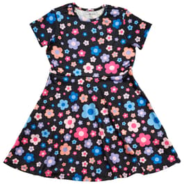 Girls &#40;7-16&#41; Tales & Stories Short Sleeve Pop Floral Skater Dress