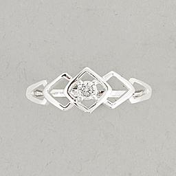 Marsala Sterling Silver Round Cubic Zirconia Ring