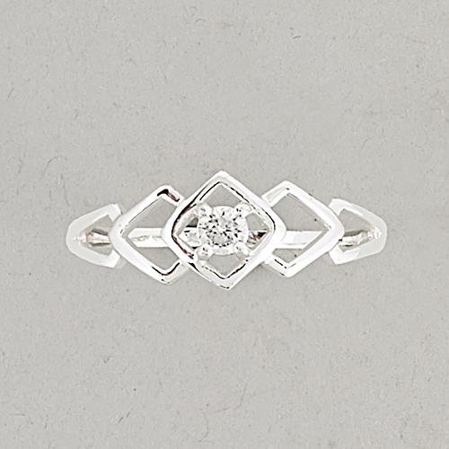 Marsala Sterling Silver Round Cubic Zirconia Ring