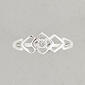 Marsala Sterling Silver Round Cubic Zirconia Ring - image 1