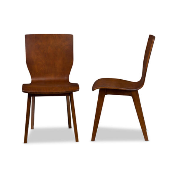 Baxton Studio Elsa Mid-Century Modern Style 2pc. Dining Chair Set
