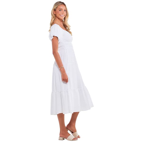 Juniors Trixxi Papaya Gauze Midi Dress