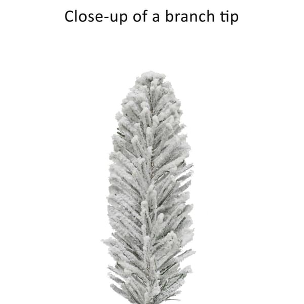 Puleo International 7ft. Pre-Lit Flocked Pencil Christmas Tree