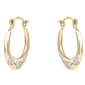 10kt. Yellow Gold Small Hoop Earrings w/ Hearts - image 2
