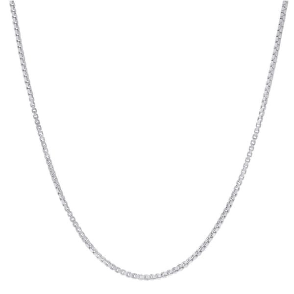 Sterling Silver 18in. Box Chain Necklace - image 