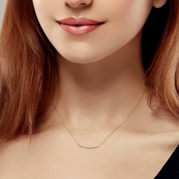 Gold Plated 1/3ctw Lab Grown Diamond Necklace