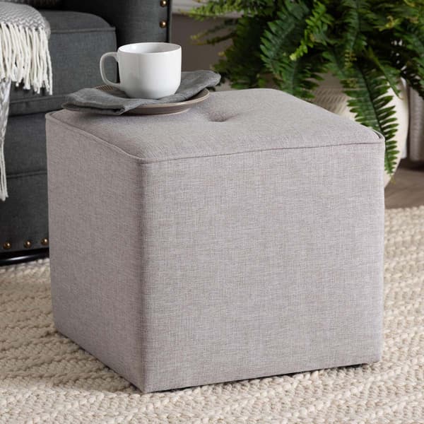 Baxton Studio Corinne Upholstered Ottoman