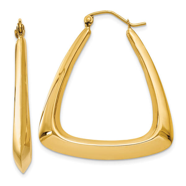 Gold Classics&#40;tm&#41; 14kt. Gold Fancy Hoop Earrings - image 