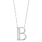 Diamond Classics(tm) 1/20ctw. Baguette Diamond B Initial Pendant - image 1
