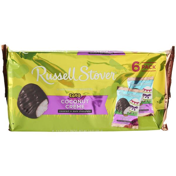 Russell Stover 6pk. Dark Chocolate Coconut Creme - image 