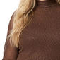 Plus Size NY Collection Long Sleeve Turtleneck Rhinestone Blouse - image 4